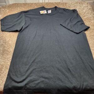 Vtg NOS Jerzees 50/50 Heavyweight Blank T-Shirt Black XL Made in USA 90s NWT